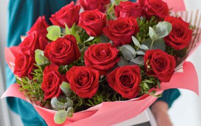 Valentines Classic Red Rose Hand-tied Bouquet
