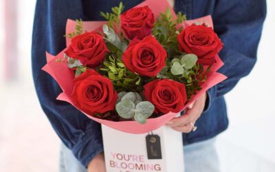 Valentines Classic 6 Red Rose Bouquet