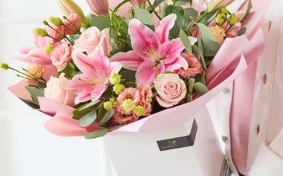 Pretty Pink Rose and Lily Bouquet