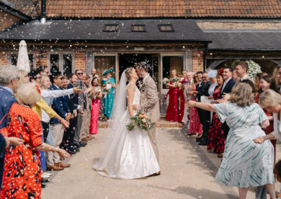 Playful Elegance, A Summer Wedding in Warm Shades at Milton End Barns