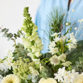 The Snowy Delight - White and Ivory Hand-Tied Bouquet - Image 5