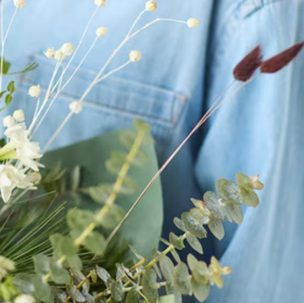 The Snowy Delight - White and Ivory Hand-Tied Bouquet - Image 4