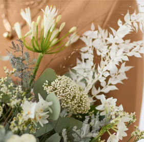 The Winter Dawn - White and Ivory Hand-Tied Bouquet - Image 4