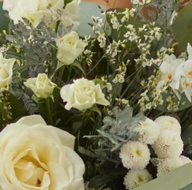 The Winter Dawn - White and Ivory Hand-Tied Bouquet - Image 2