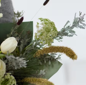 The Winter Wonderland - White and Ivory Hand-Tied Bouquet - Image 4