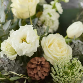 The Winter Wonderland - White and Ivory Hand-Tied Bouquet - Image 2