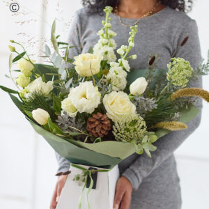The Winter Wonderland - White and Ivory Hand-Tied Bouquet